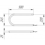 Полотенцесушитель Тера П-образный электрический 500x220