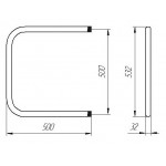 Полотенцесушитель Тера П-образный водяной 500x500