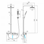 Душевая система Iddis Alps 3 в 1 с ручным и верхним душем ALPSB1Fi06