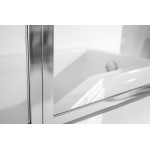 Акриловая ванна Besco Integra с душевой шторкой из 2 частей 170x75 L левая