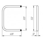 Полотенцесушитель Тера П-образный водяной 400x500
