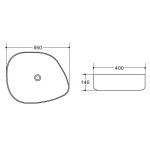 Раковина BelBagno BB1435-NERO накладная овальная черная 55х40х14