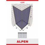 Душевое ограждение Alpen квадратное раздвижное 80х80 А320-80