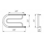 Полотенцесушитель Тера Фокстрот ПЛ водяной 600x320