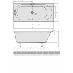 Акриловая ванна Alpen Astra B 165х75
