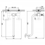 Смеситель Iddis Jeals для ванны с длинным изливом с гарнитуром JE2SBL0i10