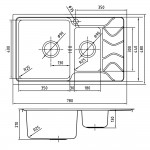 Мойка Iddis Reeva S нержавеющая сталь шелк 780*480 чаша слева REE78SXi77