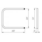 Полотенцесушитель Тера П-образный водяной 600x500