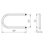 Полотенцесушитель Тера П-образный водяной 600x320