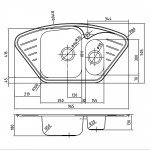Мойка Iddis Strit S нержавеющая сталь полированная 965*505 угловая STR96PCi77