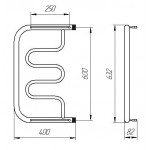Полотенцесушитель Тера Фокстрот ПМ водяной 400x600
