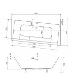 Акриловая ванна Besco Infinity 150х90 P правая