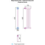 Полотенцесушитель Сунержа Хорда водяной 600x195