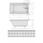 Акриловая ванна Alpen Lily 130х70