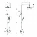 Душевая система Iddis Sena для ванны с душем 3 в 1 с верхним душем SENSB3Fi06