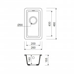 Мойка Iddis Tanto granucryl встраиваемая снизу 260х460 песок TU1P261i87