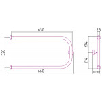 Полотенцесушитель Сунержа П-образный водяной 320x650