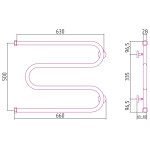 Полотенцесушитель Сунержа М-образный водяной 500x650