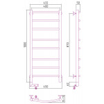 Полотенцесушитель Сунержа Галант 2.0 электрический 1000x400 левый