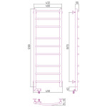 Полотенцесушитель Сунержа Галант 2.0 электрический 1200x400 левый