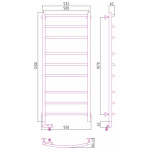 Полотенцесушитель Сунержа Галант 2.0 электрический 1200x500 правый
