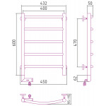 Полотенцесушитель Сунержа Галант 2.0 электрический 600x400 левый