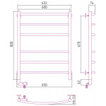 Полотенцесушитель Сунержа Галант 2.0 электрический 800x600 правый