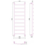 Полотенцесушитель Сунержа Галант+ водяной 1200x400