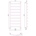 Полотенцесушитель Сунержа Галант+ водяной 1200x500