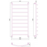 Полотенцесушитель Сунержа Галант+ водяной 1200x600