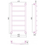 Полотенцесушитель Сунержа Галант+ водяной 800x400