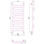 Полотенцесушитель Сунержа Элегия+ водяной 1000x400