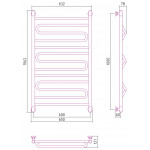 Полотенцесушитель Сунержа Элегия+ водяной 1000x600