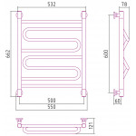 Полотенцесушитель Сунержа Элегия+ водяной 600x500