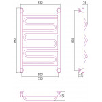 Полотенцесушитель Сунержа Элегия+ водяной 800x500