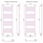 Полотенцесушитель Сунержа Богема+ водяной 1200x400