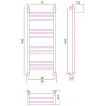 Полотенцесушитель Сунержа Богема с полкой+ водяной 1000x400