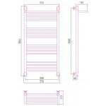 Полотенцесушитель Сунержа Богема с полкой+ водяной 1000x500