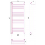 Полотенцесушитель Сунержа Богема с полкой+ водяной 1200x500