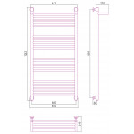 Полотенцесушитель Сунержа Богема с полкой+ водяной 1200x600