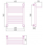 Полотенцесушитель Сунержа Богема с полкой+ водяной 500x400