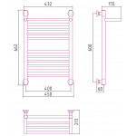 Полотенцесушитель Сунержа Богема с полкой+ водяной 600x400