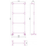 Полотенцесушитель Сунержа Ренессанс 1304 водяной 1260x500