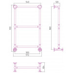 Полотенцесушитель Сунержа Ренессанс 1304 водяной 860x500