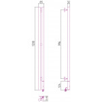 Полотенцесушитель Сунержа Нюанс 1200 электрический 1200x85 правый