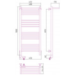 Полотенцесушитель Сунержа Богема с полкой 2.0 электрический 1000x400 левый