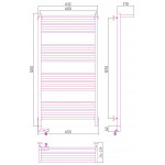 Полотенцесушитель Сунержа Богема с полкой 2.0 электрический 1200x600 левый