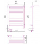 Полотенцесушитель Сунержа Богема с полкой 2.0 электрический 600x400 левый