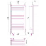 Полотенцесушитель Сунержа Богема с полкой 2.0 электрический 800x400 правый