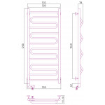 Полотенцесушитель Сунержа Элегия 2.0 электрический 1200x500 правый